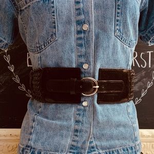 Wide Braided Twisted Statement Belt